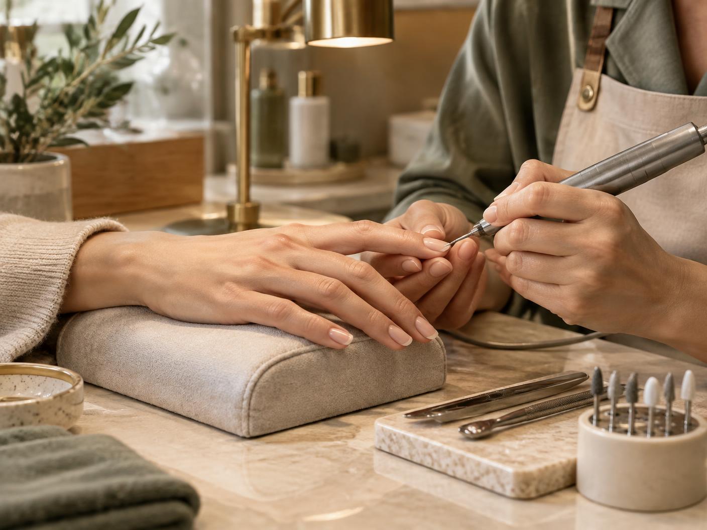 Dry manicure service at The Nail Doctrine